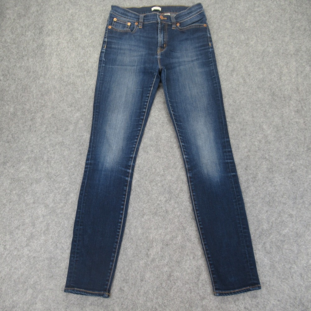 JCrew Womens Jeans Size 26 Blue‎ Stretch Denim Skinny Hi Rise Medium Washed